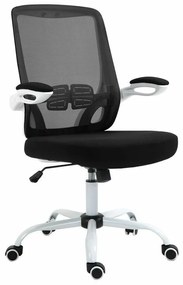 Καρέκλα γραφείου Mesa 505, Μαύρο, Άσπρο, 99x60x62cm, 12 kg, Με μπράτσα, Με ρόδες, Μηχανισμός καρέκλας: Κλίση | Epipla1.gr