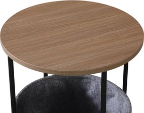 Βοηθητικό τραπέζι Fredami pakoworld sonoma Φ40x50εκ