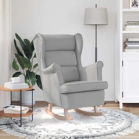 vidaXL Κουνιστή καρέκλα Cloud Grey 74x90x102 cm Ύφασμα