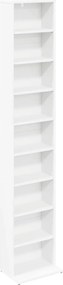 vidaXL Ντουλάπα CD Λευκό 33 x 23,5 x 175 εκ. Επεξεργασμένο Ξύλο