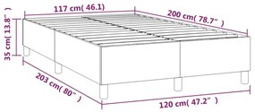 ΠΛΑΙΣΙΟ ΚΡΕΒΑΤΙΟΥ BOXSPRING ΜΑΥΡΟ 120X200 ΕΚ. ΥΦΑΣΜΑΤΙΝΟ 3120947