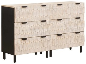 vidaXL Πλαϊνό γραφείο 2 pcs Λευκό Φινίρισμα Καθαρισμού 60 x 33 x 75 cm