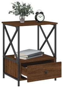 vidaXL Κομοδίνο Καφέ Δρυς 50 x 41 x 65 εκ. από Επεξεργασμένο Ξύλο