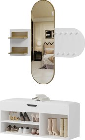 ΣΕΤ ΕΙΣΟΔΟΥ 2ΤΜΧ CHERYL HM21276.02 ΜΕΛΑΜΙΝΗ ΣΕ ΛΕΥΚΟ--SONAMA