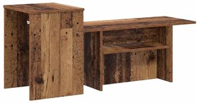 vidaXL Τραπέζι κονσόλας Παλιό ξύλο 91,5 x 35 x 38,5 εκ