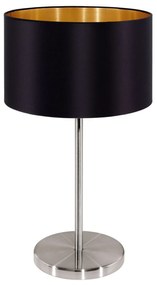 Φωτιστικό Επιτραπέζιο Maserlo 31627 Black Eglo Metal, Fabric