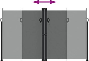 vidaXL Σκίαστρο Πλαϊνό Συρόμενο Ανθρακί 200 x 1200 εκ.