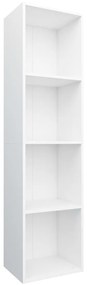 vidaXL Βιβλιοθήκη/Έπιπλο Τηλεόρασης Λευκό 36x30x143 εκ. Επεξ. Ξύλο