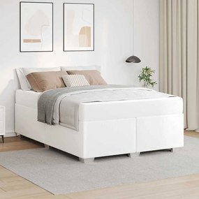 vidaXL Σκελετός Κρεβατιού Άλλο Λευκό 140 x 200 cm Τεχνητό δέρμα