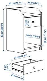 HAUGA έπιπλα υπνοδωματίου, 3 τεμ. 594.833.84