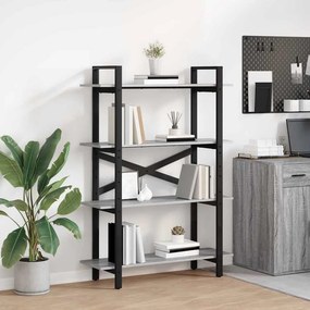 vidaXL Ράφι Βιβλίων Γκρίζο Σονομα 100 x 33,5 x 140 εκ