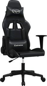 vidaXL Καρέκλα Gaming Μαύρη από Συνθετικό Δέρμα