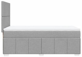 ΚΡΕΒΑΤΙ BOXSPRING ΜΕ ΣΤΡΩΜΑ ΑΝΟΙΧΤΟ ΓΚΡΙ 90X190 ΕΚ. ΥΦΑΣΜΑΤΙΝΟ 3293816