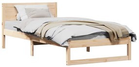 vidaXL Σκελετός Κρεβατιού Καφέ 80 x 200 cm Μασίφ ξύλο πεύκου