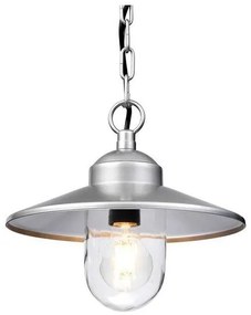 Κρεμαστό Φωτιστικό Οροφής 1xE27 IP44 Καμπάνα Klampenborg Elstead Lighting-KLAMPENBORG8-Ασημί KLAMPENBORG8