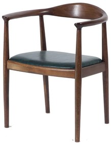 Καρέκλα MALDIV καρυδί ξύλο ύφασμα GREEN - 783-1508