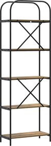 vidaXL Ράφι Βιβλίων 5 επιπέδων 60 x 30 x 183 εκ Επεξεργασμένο ξύλο