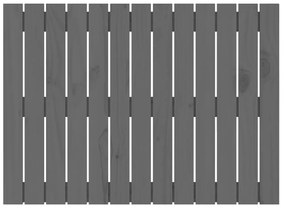 vidaXL Κεφαλάρι Τοίχου Γκρι 82,5x3x60 εκ. από Μασίφ Ξύλο Πεύκου