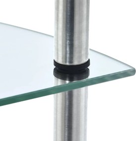 vidaXL Ράφι Διαφανές 3 Επιπέδων 30 x 30 x 67 εκ. από Ψημένο Γυαλί