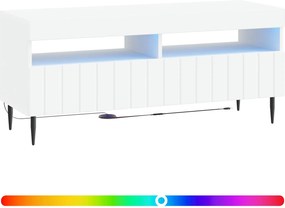 vidaXL Ντουλάπα LED Τηλεόρασης Λευκό Επεξεργασμένο Ξύλο