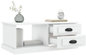 vidaXL Τραπεζάκι Σαλονιού Λευκό 90 x 50 x 35 εκ. Επεξεργασμένο Ξύλο
