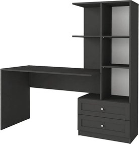 Γραφείο εργασίας Mantra Megapap χρώμα ανθρακί 155x60x152εκ.