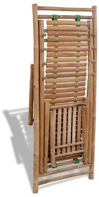 vidaXL Ξαπλώστρα με Υποπόδιο από Μπαμπού