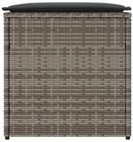 vidaXL Κουτί Μαξιλαριών Γκρι 50 x 50 x 50 cm συνθετικό ρατάν