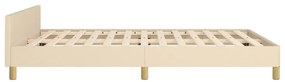 vidaXL Σκελετός Κρεβατιού Χωρίς Στρώμα Κρεμ 140x200 εκ.Υφασμάτινο