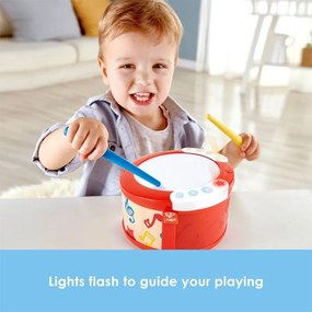 Ξύλινο Τύμπανο Hape "Learn With Lights Drum"