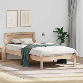 vidaXL Σκελετός Κρεβατιού Καφέ 80 x 200 cm Μασίφ ξύλο πεύκου