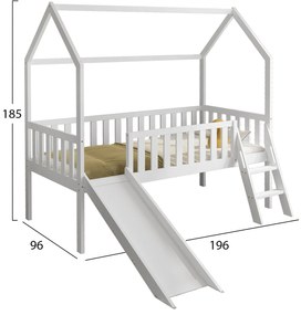 ΠΑΙΔΙΚΟ ΚΡΕΒΑΤΙ τ.MONTESSORI ΜΕ ΤΣΟΥΛΗΘΡΑ PHYLLIS HM701.03 ΞΥΛΟ ΠΕΥΚΟΥ ΛΕΥΚΟ ΓΙΑ 90x190εκ
