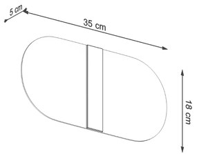 Sollux Φωτιστικό τοίχου Salia 2,γυαλί, χάλυβας,2xG9/40w