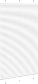 vidaXL Πλισέ περσίδα Λευκό 120x200 cm Πλάτος υφάσματος 119,4 cm