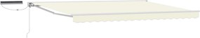 vidaXL Ηλεκτρικό Αναδιπλούμενο Σκίαστρο Κρεμ 4 x 2 m