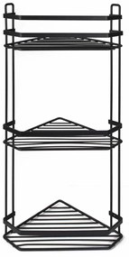 Γωνιακή Ραφιέρα Μπάνιου Τριπλή (27.7x18.1x53.9) Estia Elegant Black 02-6488