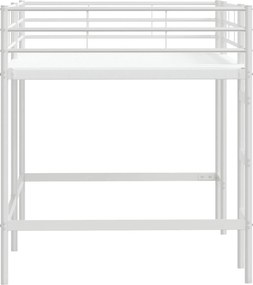 VidaXL Κρεβάτι κουκέτας για παιδιά Λευκό 100 x 200 cm Ατσάλι
