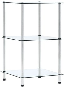 vidaXL Ράφι Διαφανές 3 Επιπέδων 40 x 40 x 67 εκ. από Ψημένο Γυαλί