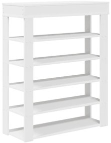 Ράφι παπουτσιών Λευκό 80x30x98 cm Κατασκευασμένο ξύλο - Λευκό