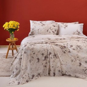 Σεντόνια Porchia Με Λάστιχο (Σετ 3τμχ) Beige Melinen Single 100x232cm 100% Cotton