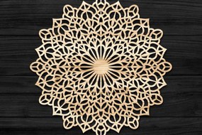 Σετ των 2 Intra απο ξύλο plywood 3mm-4mm πάχος Τρισδιάστατη Mandala Δίασταση 30x30 cm INTRAFABR-74281879