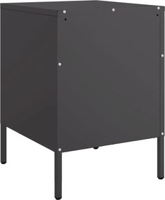 vidaXL Κομοδίνα 2 τεμ. Μαύρα 36x39x50,5 εκ. Χάλυβα