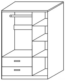 Ντουλάπα TUBEROSA Φυσικό Χρώμα 120x50x180cm - 14370014