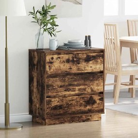 vidaXL Κομοδίνο με Καπνιστή δρυς 71 x 34.5 x 75 εκ. Επεξεργασμένο ξύλο