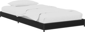 vidaXL Σκελετός Κρεβατιού Μαύρη Δρυς 80 x 200 cm Επεξεργασμένο Ξύλο