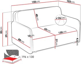 Καναπές Viva Sun III τριθέσιος-Menta