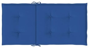 Μαξιλάρια Καρέκλας Κήπου Πλάτη 2τεμ Μπλε Ρουά 100x50x3εκ Oxford - Μπλε