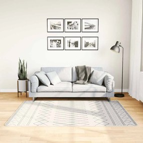 vidaXL Χαλί Πλενόμενο Μαύρο / Λευκό 120 x 180 εκ.