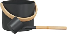 vidaXL Σετ Αξεσουάρ Σαουνάς 2 pcs Μαύρο