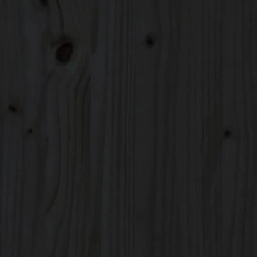 vidaXL Πλαίσιο Κρεβατιού με Κεφαλάρι Μαύρο 140x200εκ Μασίφ Ξύλο Πεύκου